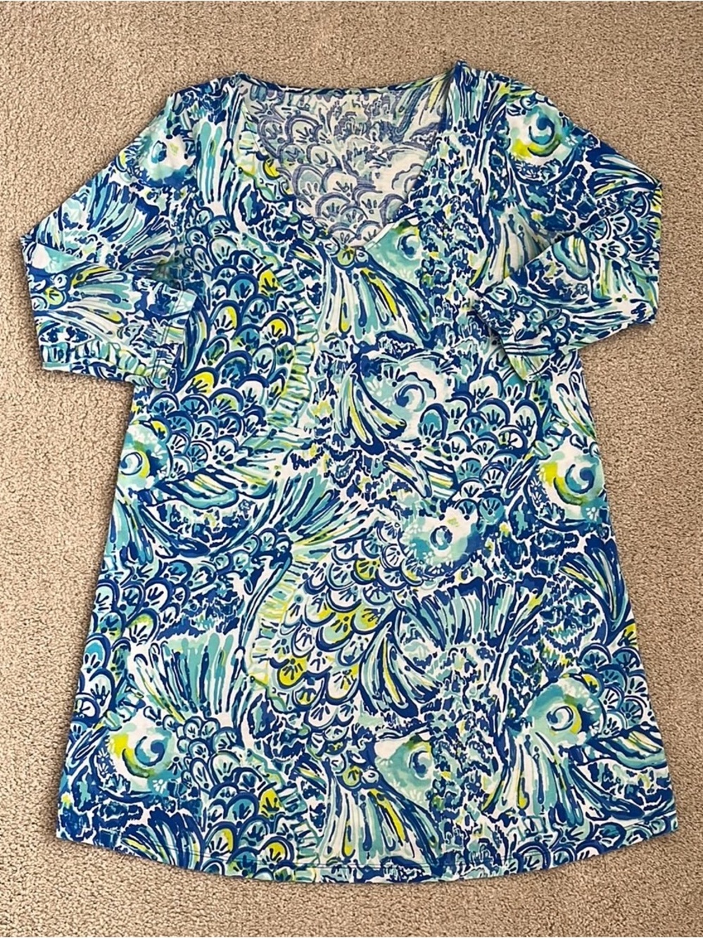 Lilly Pulitzer Erin Dress in the Blue Crush After Party print.